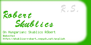 robert skublics business card
