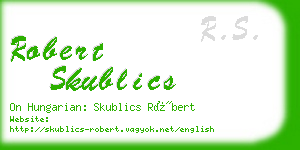 robert skublics business card